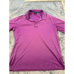 Oakley Men's XL Regular Fit Purple Short Sleeve Polo Shirt Golf Performance